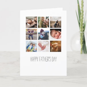 Modern Photo Collage   Happy Father's Day Holiday Card