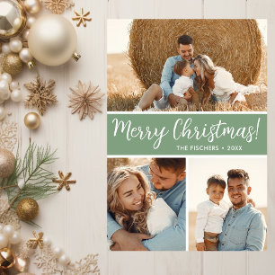 Modern Photo Collage Holiday Card