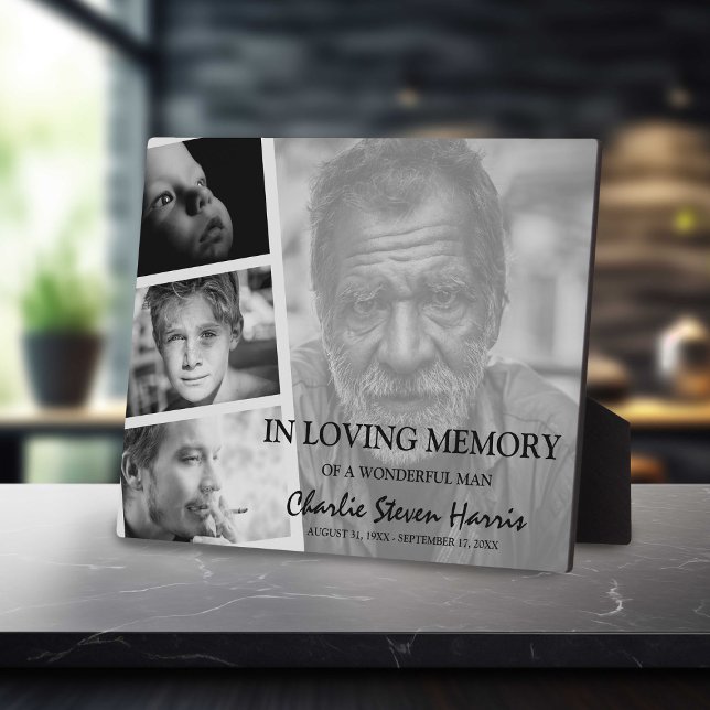 Modern Photo Collage Memorial Plaque (Creator Uploaded)