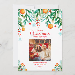 Modern Photo Collage Merry Christmas Holiday Card