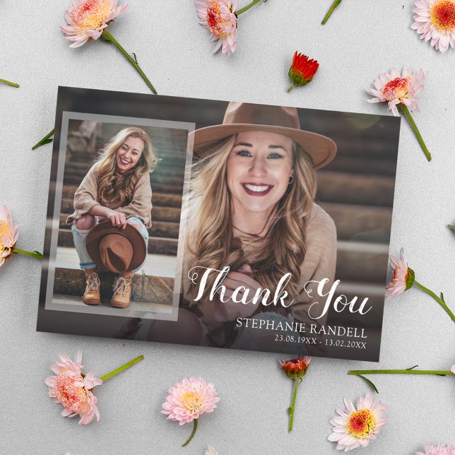 Modern Photo Collage & Message Thank You Card (Creator Uploaded)