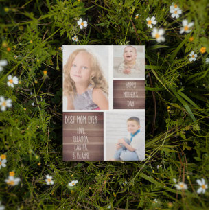 Modern Photo Collage Mother's Day Card