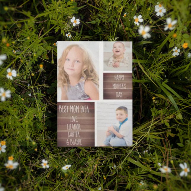 Modern Photo Collage Mother's Day Card (Creator Uploaded)