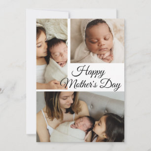 Modern Photo collage   Mothers Day Holiday Card
