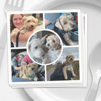 Modern Photo Collage Napkin