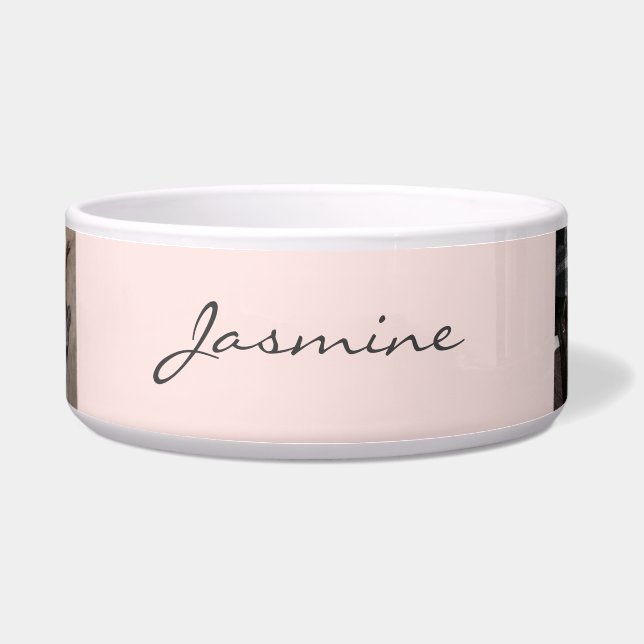 Modern Photo Collage Pattern Blush Pink (Front)