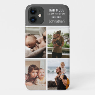Modern Photo Collage Personalise Dad Mode iPhone 11 Case