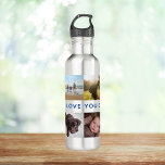 Modern Photo Collage Personalised 710 Ml Water Bottle<br><div class="desc">A gift for a parent or teacher with 8 photo sand personalised words.</div>