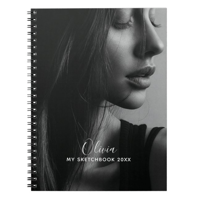 Modern Photo Collage Personalised Sketchbook  Notebook (Front)