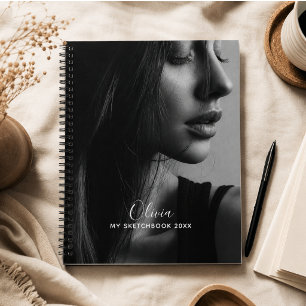 Modern Photo Collage Personalised Sketchbook  Notebook