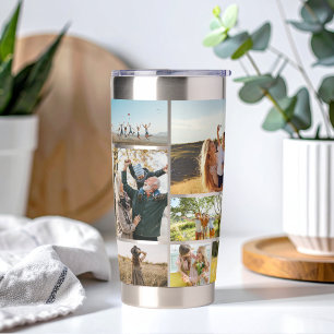 Modern Photo Collage Personalized Insulated Tumbler