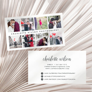Modern Photo Collage   Photographer Business Card