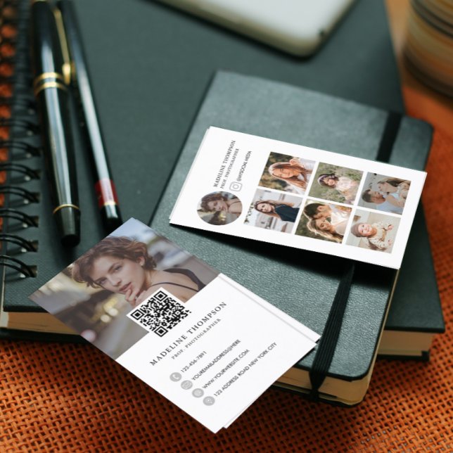 Modern Photo Collage Photographer Business Card (Creator Uploaded)
