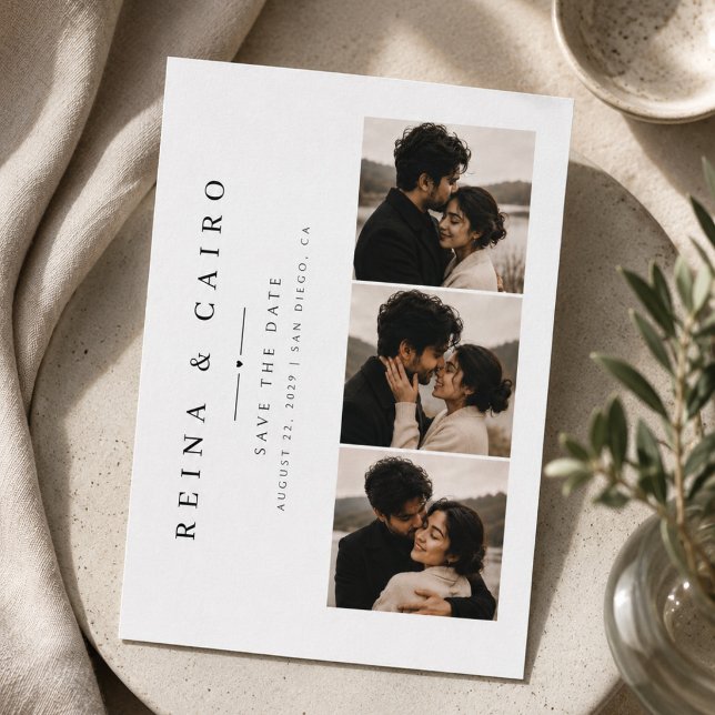 Modern Photo Collage Save The Date Card (Creator Uploaded)