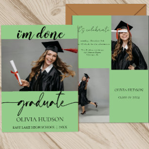 Modern photo collage Senior Party Graduation 2024  Invitation