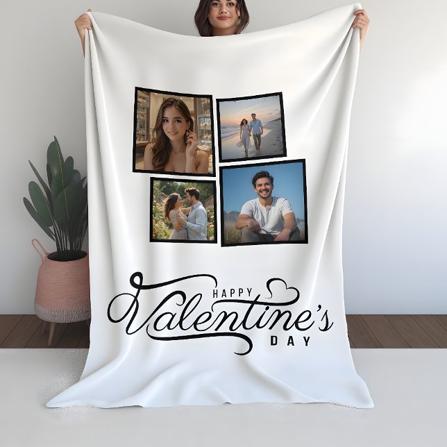 Modern Photo Collage Valentines Gift Sherpa Blanket (Creator Uploaded)