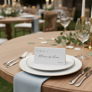 Modern Photo Collage Wedding Guest Place Card