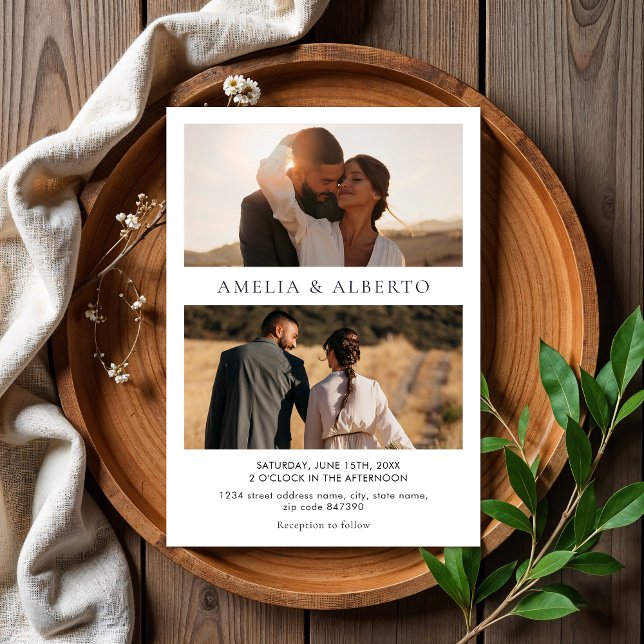 Modern Photo Collage Wedding Invitation (Creator Uploaded)