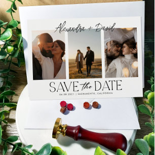 Modern Photo Collage Wedding  Save The Date