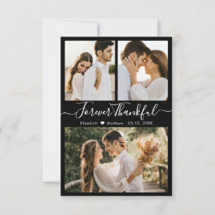 Modern Photo Collage Wedding Thank You Card
