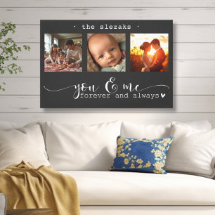 Modern Photo Collage You & Me Forever Canvas Print