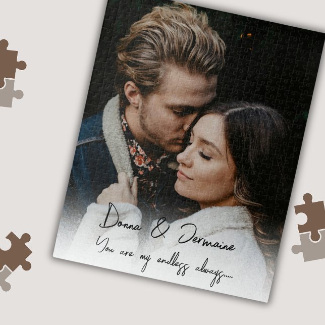 Modern Photo Couple Customised Gift  Jigsaw Puzzle (Creator Uploaded)
