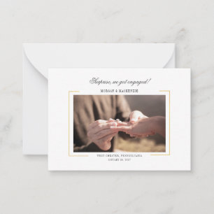 Modern Photo Couples Engagement Party Card