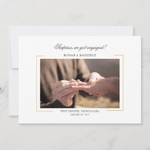 Modern Photo Couples Engagement Party Invitation