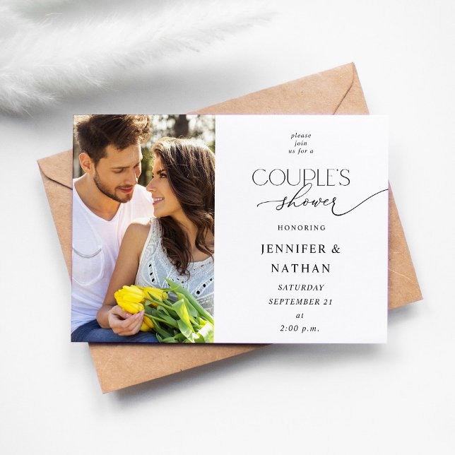 Modern Photo Couples Shower Invitation (Creator Uploaded)