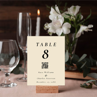 Modern Photo Custom Qr Code Table Card