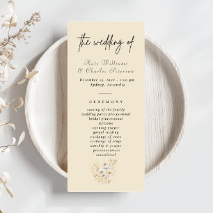 Modern Photo Custom Qr code Wedding Program 