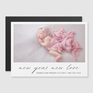 Modern Photo Cute Holiday Birth Announcement