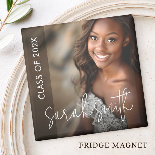 Modern photo dark overlay graduation magnet