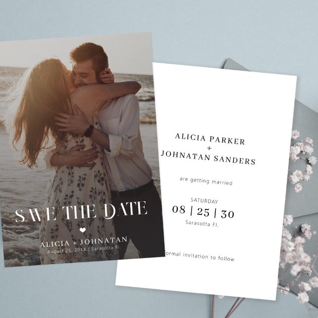 Modern photo destination wedding  save the date (Creator Uploaded)