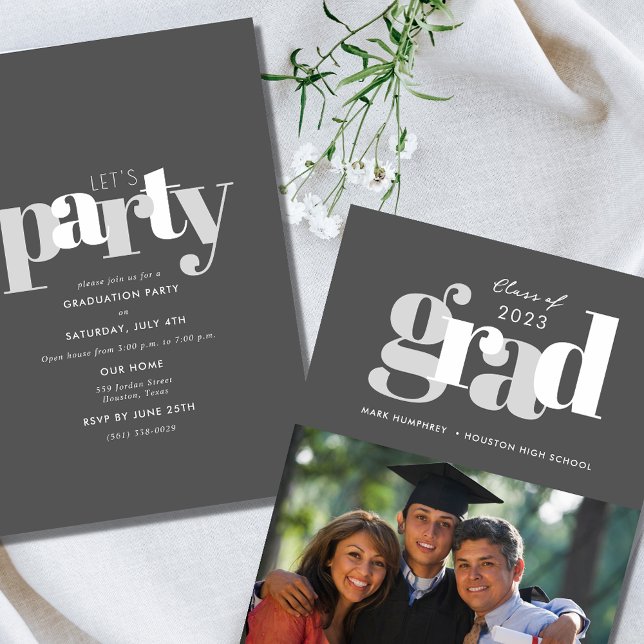Modern Photo Digital Graduation Party Invitation (Creator Uploaded)