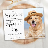 Modern Photo Dog Of Honour Pet Wedding Engagement 