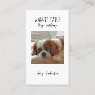 Modern Photo Dog Sitter / Walker Business Card