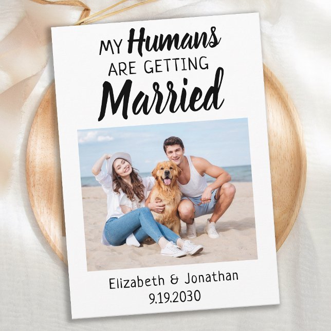 Modern Photo Dog Wedding Save The Date (Creator Uploaded)