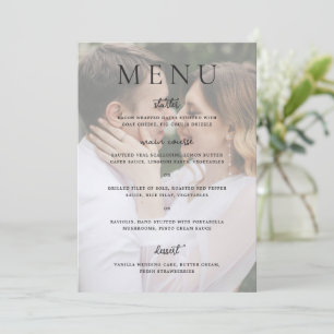 Modern Photo Editorial Wedding Menu