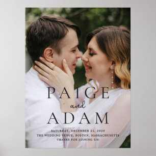 Modern Photo Editorial Wedding Welcome Sign