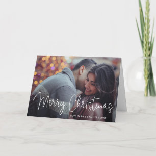 Modern Photo Elegant Christmas Holiday Card