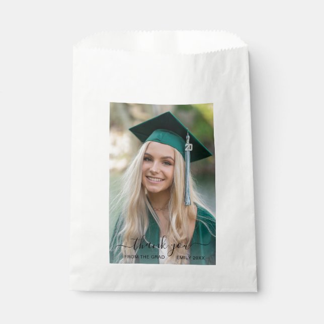 Modern Photo Elegant Graduation Favour Bag (Front)