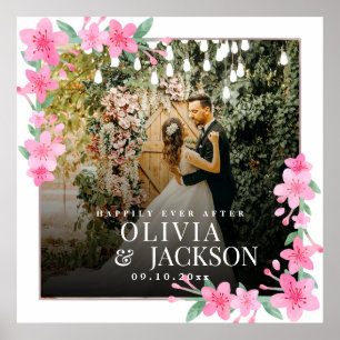 Modern Photo Elegant Wedding Poster