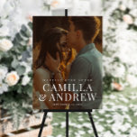 Modern Photo Elegant Wedding  Poster<br><div class="desc">A modern type overlay with large names and a full bleed photo are the features on this wedding sign.</div>