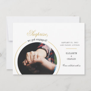 Modern Photo Engagement Announcemcent Party Invitation