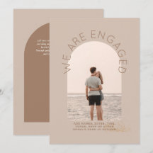 MODERN PHOTO ENGAGEMENT INVITE - Mixed Colours