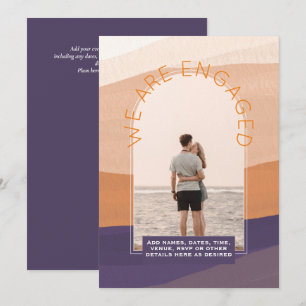MODERN PHOTO ENGAGEMENT INVITE - Mixed Colours