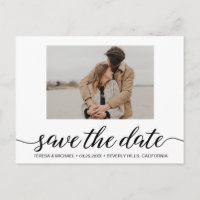 Modern Photo Engagement Save The Date script