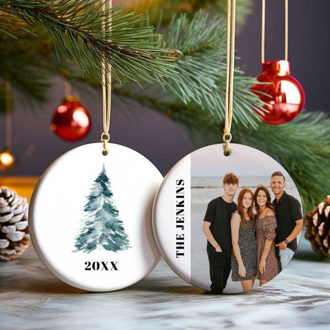 Modern Photo Family Christmas Ornament (Modern Photo Family Christmas Ornament)
