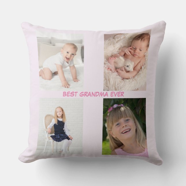 Modern Photo Family Mothers Day Cushion (Front)